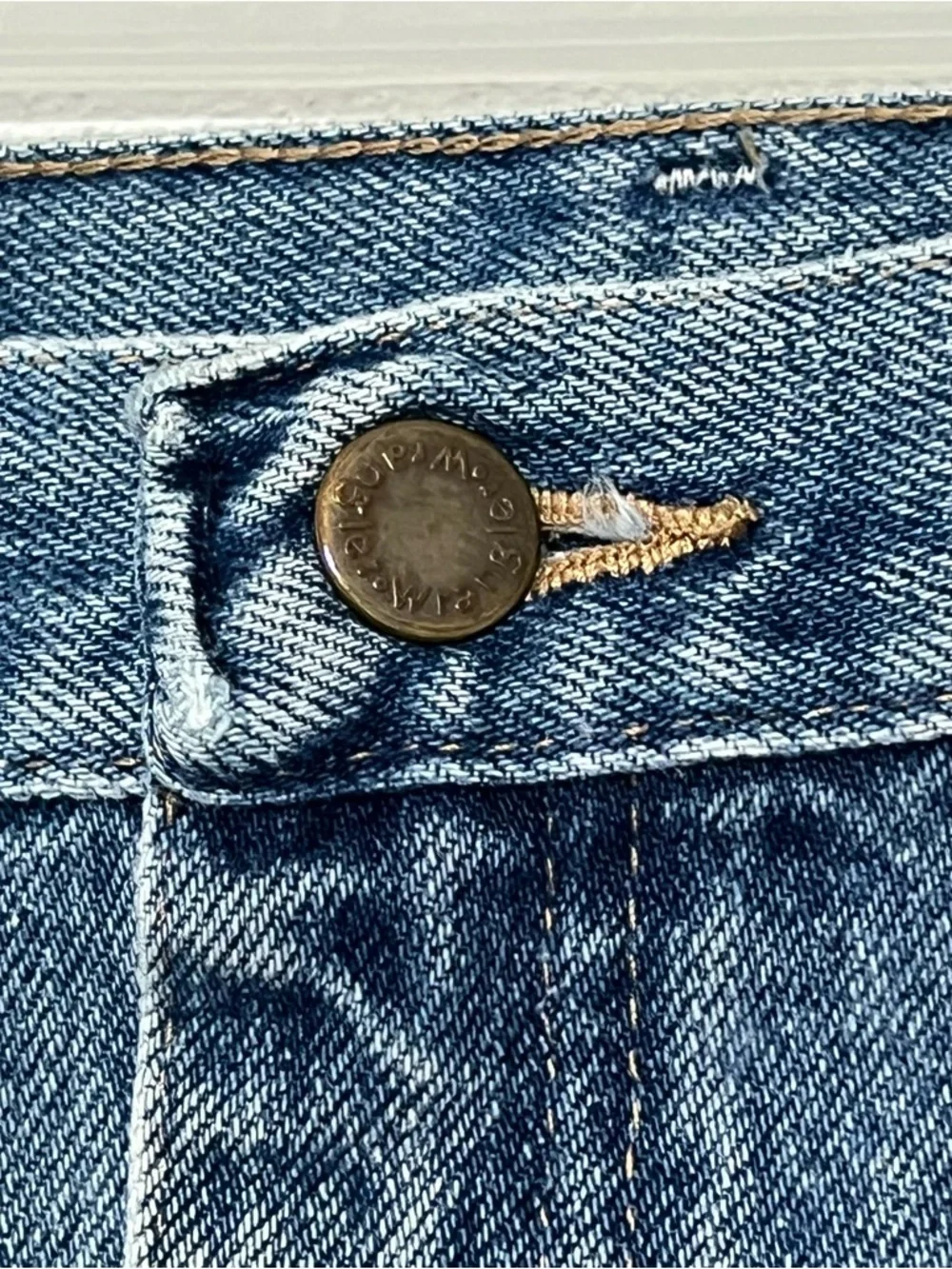 Wrangler Men Jeans Straight Fit 5 Pockets Style Denim Blue Jeans Size 46”x 30” - Picture 4 of 14